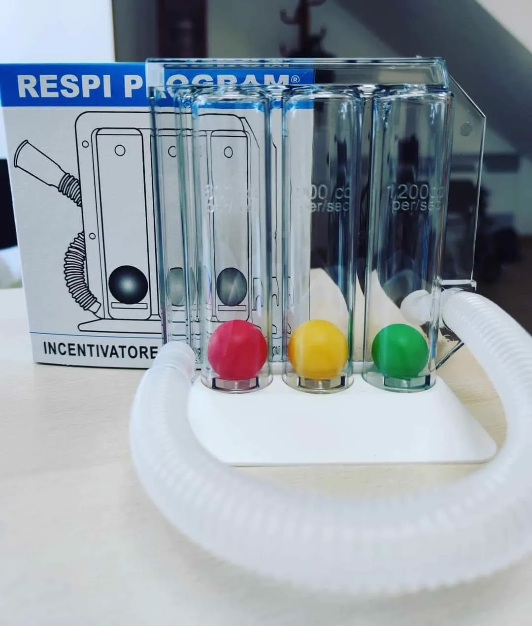 Incentivador respiratorio de tres cámaras Respi Program