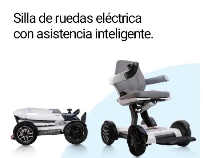 Silla de ruedas eléctrica plegable con asistencia inteligente